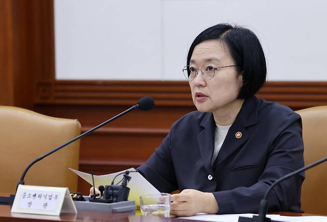 차기 국무총리 후보자로 지명된 한성숙 중소벤처기업부 장관. 2026.5.22 ⓒ 뉴스1