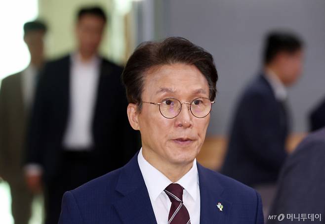 김민석 국무총리가 4일 오전 서울 종로구 정부서울청사 별관에서 열린 드론·대드론 통합 TF 최종보고회의에 참석하고 있다. /사진=뉴스1