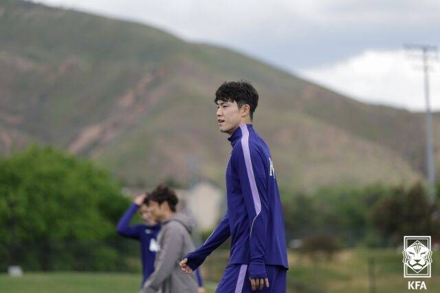 대한민국 축구대표팀 수비수 이기혁이 미국 솔트레이크시티에서 진행된 전지 훈련을 소화하고 있다./대한축구협회 제공