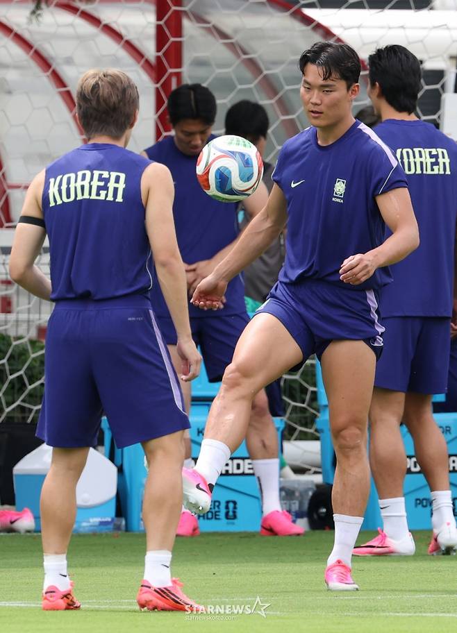 [포토] 오현규 '말벅지 뽐내며'