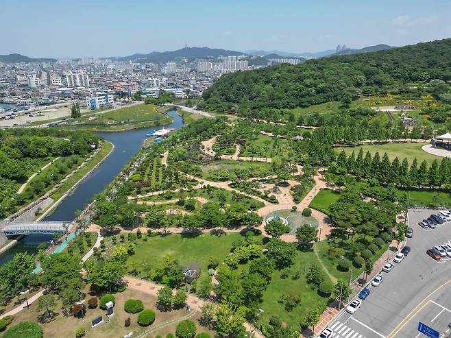 삼학도공원과 난영공원 주변 전망 [김명상 기자]