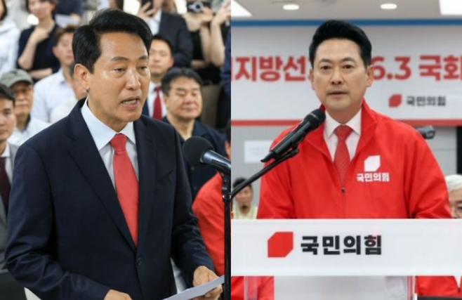 오세훈 서울시장(왼쪽)과 장동혁 국민의힘 대표. 아시아경제DB