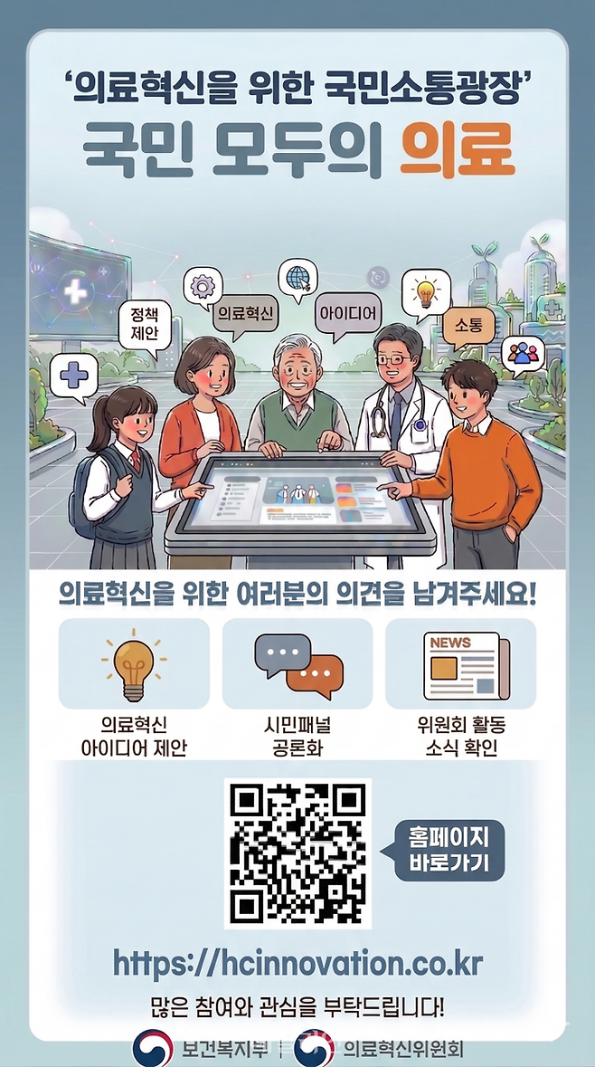 의료혁신위원회 온라인 플랫폼 포스터. ⓒ보건복지부