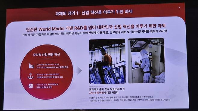 피지컬 AI 선도기술개발 과제 연구방향 발표 내용. <사진=고민서 기자>