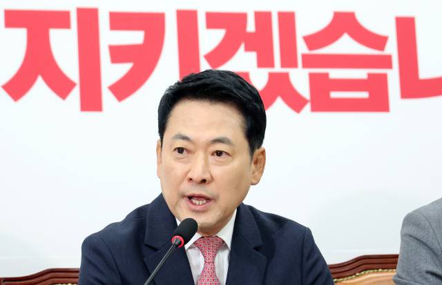 ▲국민의힘 장동혁 대표가 8일 국회에서 열린 최고위원회의에서 발언하고 있다. ⓒ연합뉴스