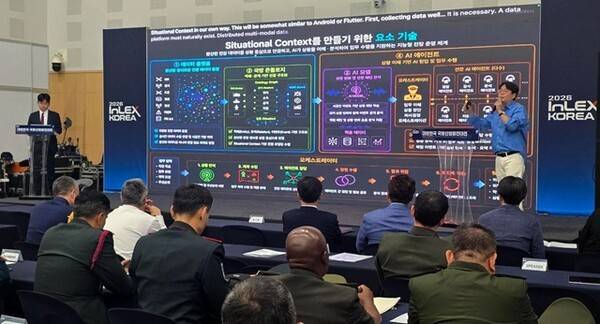 디토닉은 지난 9일 대전컨벤션센터에서 열린 'AI 기반 유무인복합체계(MUM-T) 발전 세미나'에서 미래 전장을 위한 AI 패러다임 전환 방향을 제시했다고 10일 밝혔다. [출처=디토닉]