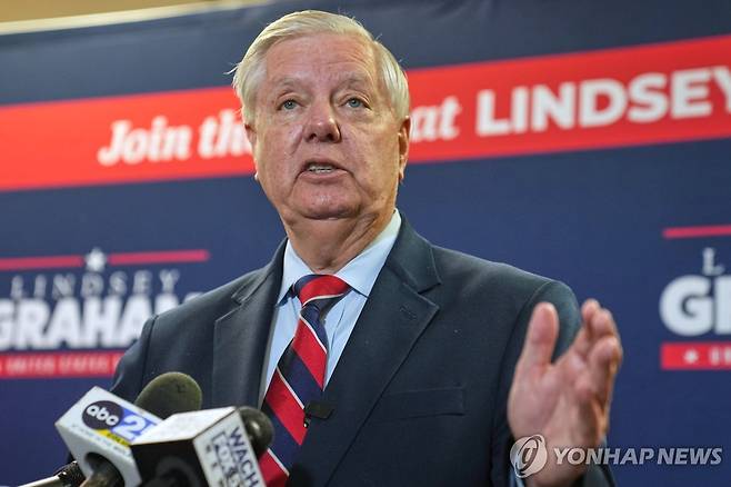 린지 그레이엄 상원의원 [AP=연합뉴스 자료사진. 재판매 및 DB 금지]