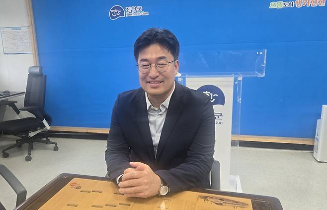 김명식 진천군수 당선인 [박재천 촬영]