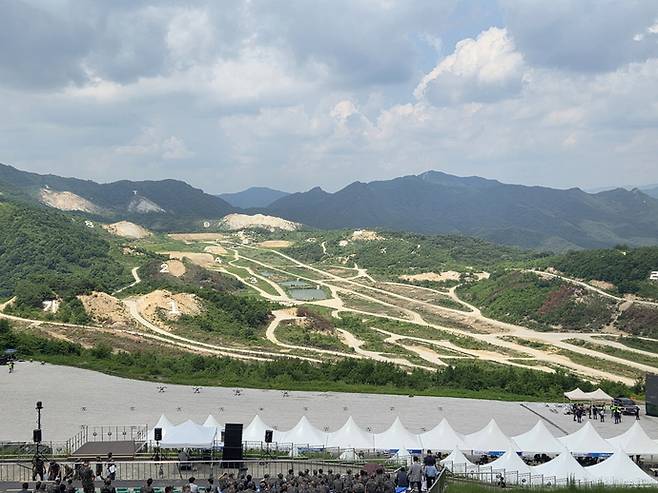 '2026 대한민국 드론 공방전' 예선 대회가 열릴 승진훈련장의 모습. 사진=포천시청
