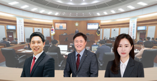 국민의힘 오산시의원 당선인.(왼쪽부터 권혁만, 박창선, 조미선)[사진출처 = 오산시의회]