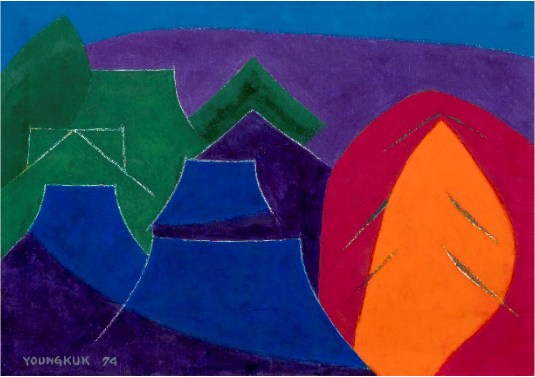 유영국 Yoo YoungKuk 1916 - 2002 산 oil on canvas 65.1×90.9cm (30) | 19745~8억 원