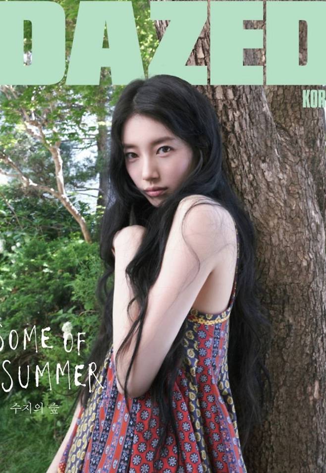 Actress and singer Bae Suzy has captured attention by releasing pictorial photos taken with Dazed Korea magazine on her personal account. Against a backdrop of lush nature, Bae Suzy exuded a refreshing yet innocent charm, elevating the quality of the pictorial.In the released photos, Bae Suzy created a sophisticated atmosphere by matching a black shirt with pants, while adding a dreamy vibe with a patterned dress. She also showcased a captivating allure by perfectly pulling off a black dress that revealed her shoulder line.Bae Suzys appearance, with her long black hair and distinct features harmonizing, drew admiration for her unrealistically stunning visuals. Through natural poses and deep gazes alone, Bae Suzy revealed a presence that transcended the pictorial, completing an unrivaled aura.