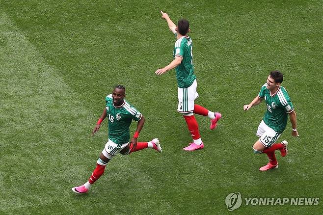 멕시코 키뇨네스의 골 세리머니 [EPA=연합뉴스]