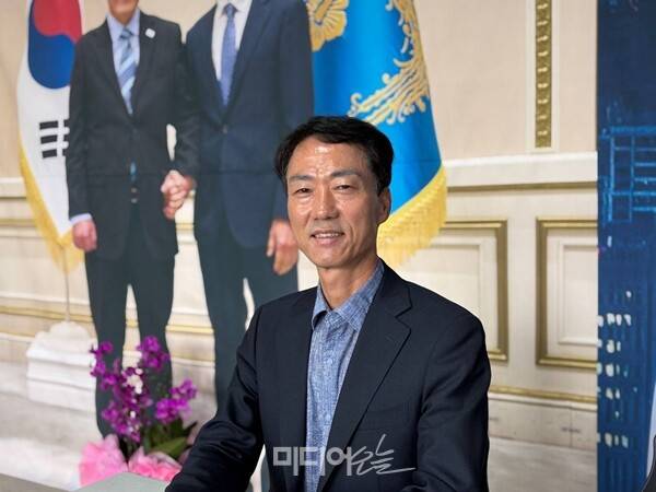 ▲미디어오늘은 지난 10일 오전 대구 달성군 화원읍에 위치한 후보 선거사무실에서 대구 달성군 국회의원 보궐선거에 출마했던 민주당 박형룡 전 후보를 만났다. 사진=윤유경 기자.
