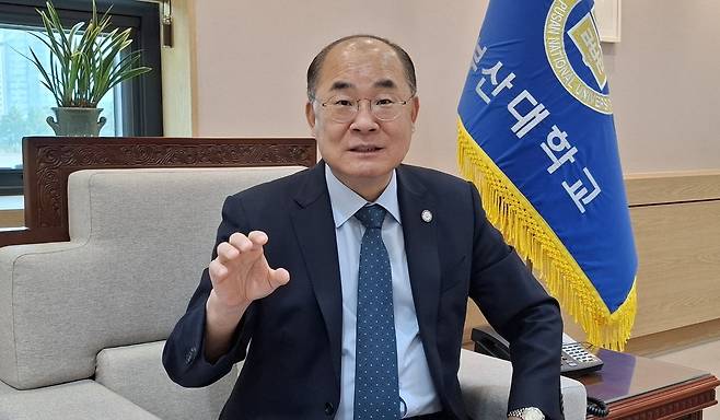 최재원 부산대 총장 [촬영 조정호]