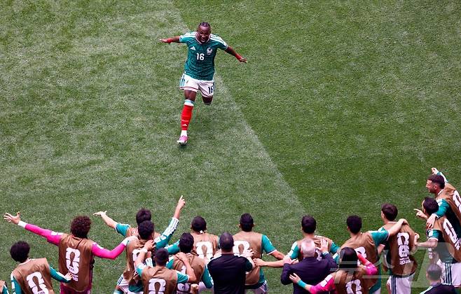 2026 북중미 월드컵에 참가한 멕시코 축구대표팀. ⓒ AFP=뉴스1