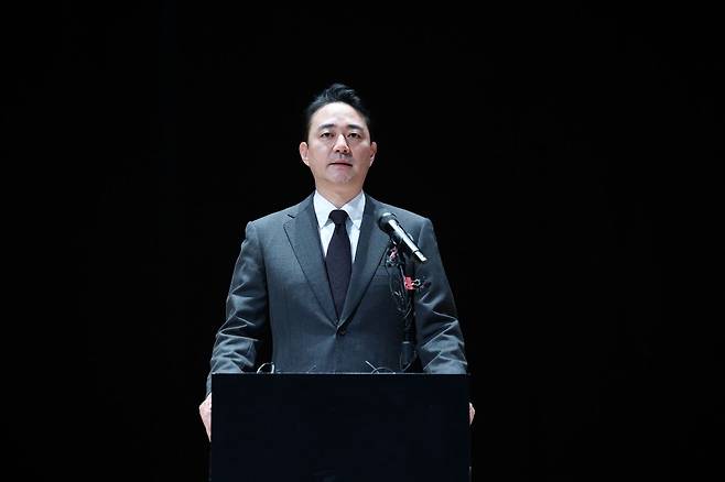 홍정도 부회장 기자회견. 중앙그룹 제공