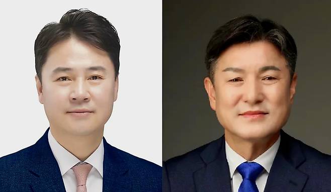 오언석 도봉구청장(국민의힘·왼쪽)과 김동욱 도봉구청장 당선인. /조선DB