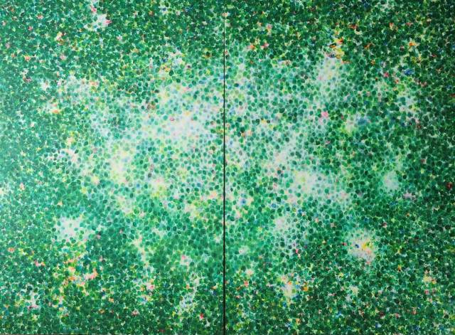 �������� 'Breathoil on canvas'(2025). �ʿ��� ���� �״� �Ʒ����� ������ �ڿ��� ����. �Ϸ��̴� �� ������ ������ ��� �����̴� ���������� ������. space bv ����