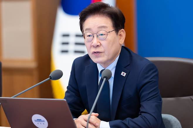 ▲ 이재명 대통령이 지난달 28일 청와대에서 수석보좌관회의를 주재했다.