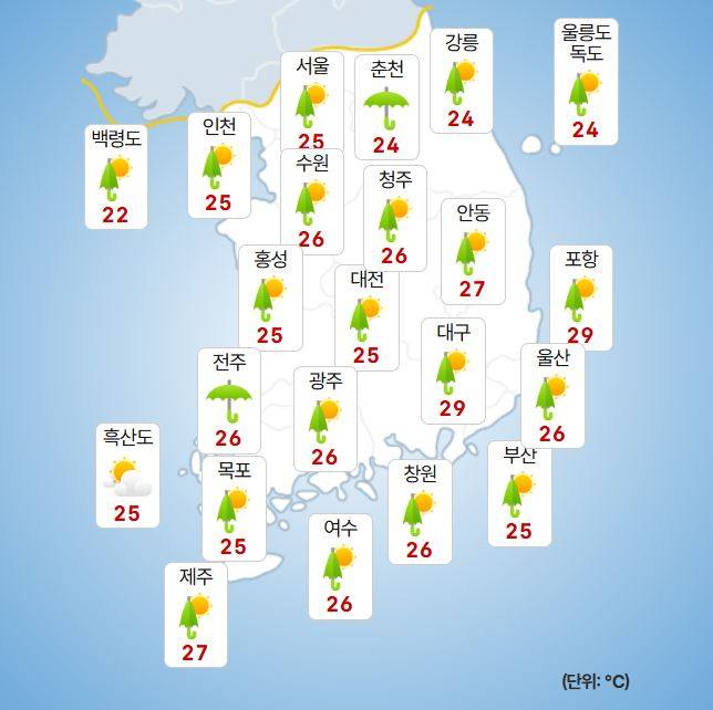ⓒ기상청 내일(20일) 오후 날씨