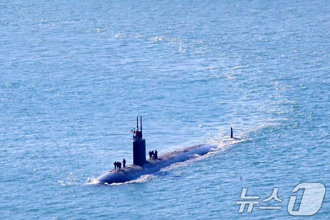 미국 해군 로스엔젤레스급 핵추진 잠수함 '알렉산드리아함'(SSN 757·6900톤급) 자료사진. 2025.2.10 ⓒ 뉴스1 윤일지 기자