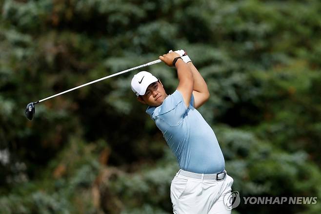 티샷 날리는 김주형 [AFP=연합뉴스]