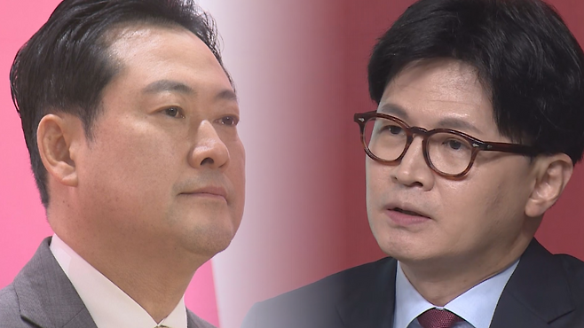 장동혁 국민의힘 대표(왼쪽), 한동훈 무소속 의원