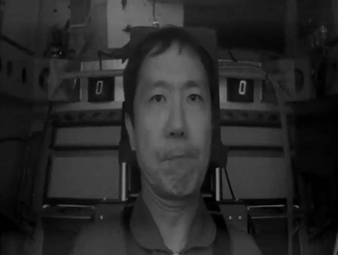 지난 17일 충북 청주 공군 항공우주의학훈련센터에서 진행한 가속도 내성 훈련을 받는 모습.[공군 제공]