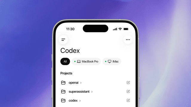 오픈AI는 코덱스를 챗GPT iOS·안드로이드 앱에 프리뷰 형태로 탑재했다. (사진=오픈AI)