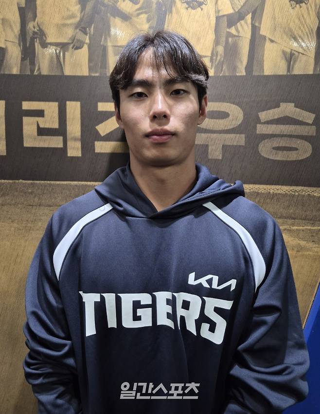 올해 입단한 신인으로 1군 엔트리 한 자리를 차지하고 있는 KIA 김민규. 김민규의 장점은 수비와 주루. 특히 리그 정상급 주루 능력을 바탕으로 이범호 감독의 눈도장을 찍고 있다. 광주=배중현 기자