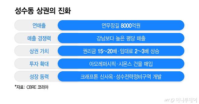 성수동 상권의 진화/그래픽=이지혜