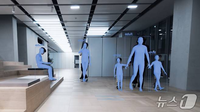 3D 바디 모델 '애니'(Anny) 로 어른과 아이를 인식한 결과물 (네이버 제공)/뉴스1