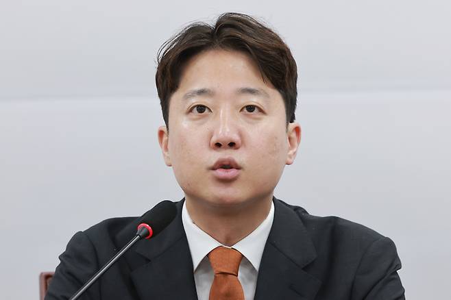 ▲ 최고위원회의에서 발언하는 개혁신당 이준석 대표.연합