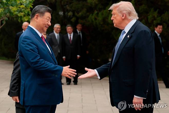 트럼프 미국 대통령과 중국 시진핑  [AP 연합뉴스 자료사진, 재판매 및 DB 금지]