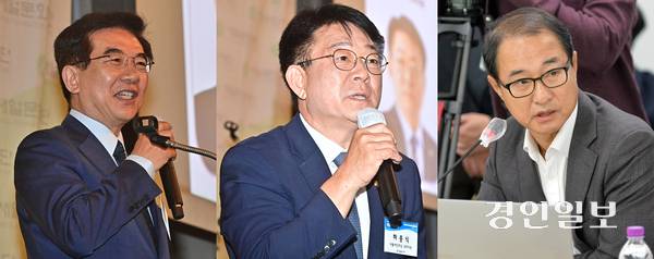 (왼쪽부터) 정일영 더불어민주당 의원, 허종식 더불어민주당 의원, 이성만 전 더불어민주당 의원. /경인일보DB