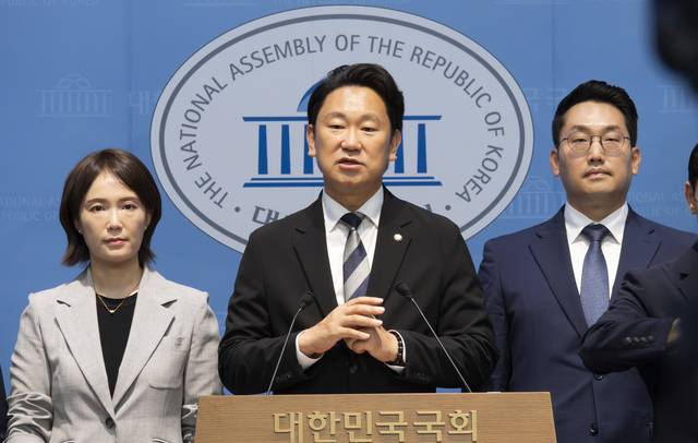 곽상언 더불어민주당 의원이 25일 국회에서 기자회견을 하고 있다. [곽상언 의원실 제공]