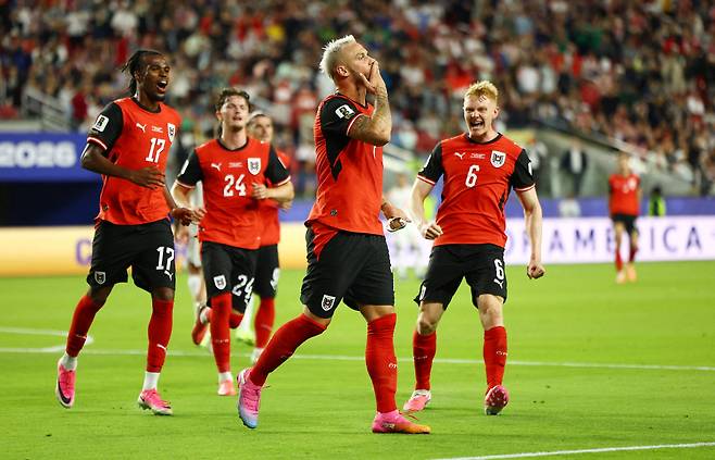 오스트리아 축구대표팀 선수들.   로이터연합뉴스
