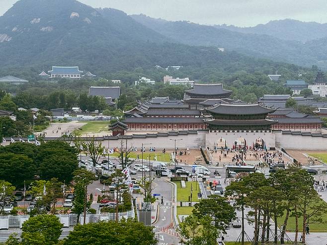 세종문화회관 옥상 전망대에서 바라본 전경 / 사진=권효정 여행+ 기자