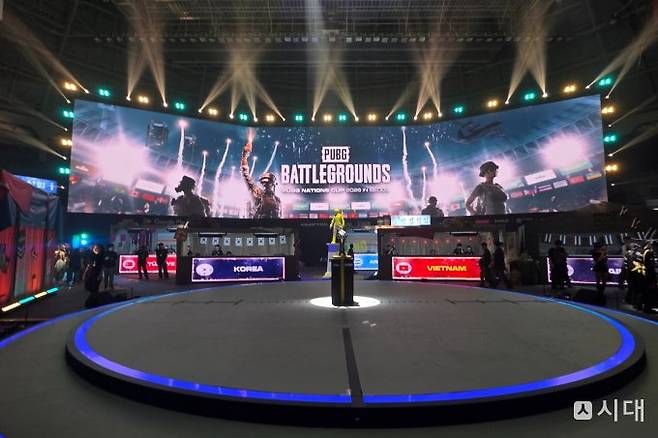 서울 중구 장충체육관에서 26일 열린 크래프톤 'PUBG 네이션스컵(PNC) 2026' 내부 전경 모습. /사진=김미현 기자