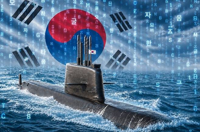 한화오션이 설계·건조한 3000톤급 잠수함 도산안창호함. 한화오션 제공, 챗GPT AI 생성 이미지