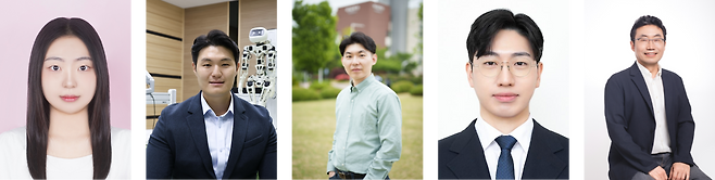 왼쪽부터 국립창원대 정수민 석사 과정생, 윤태영 교수, 성균관대 박진성 교수, 금오공대 류준석 교수, 고려대 나성수 교수. 창원대 제공
