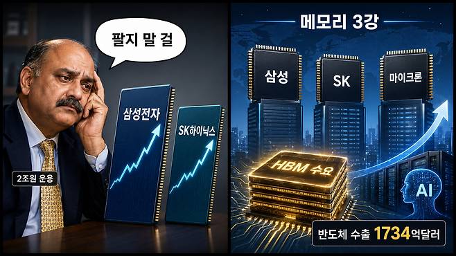 메모리 시장은 삼성전자·SK하이닉스·마이크론 3강 구도로 재편됐다. ChatGPT 생성 이미지