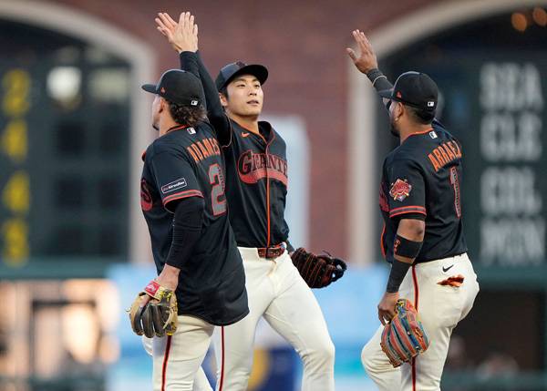 샌프란시스코는 이날 애틀란타에 5-0으로 완승을 거뒀다. 사진= Getty Images/AFP= 연합뉴스 제공