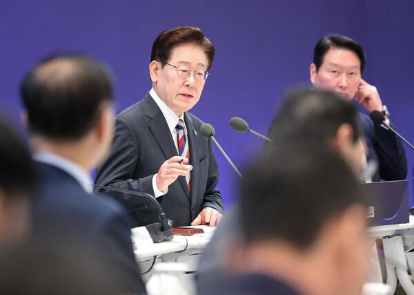 이재명 대통령이 29일 청와대에서 열린 3대 메가프로젝트 국민보고회에서 발언하고 있다. 2026.6.29 [청와대통신사진기자단] 연합뉴스