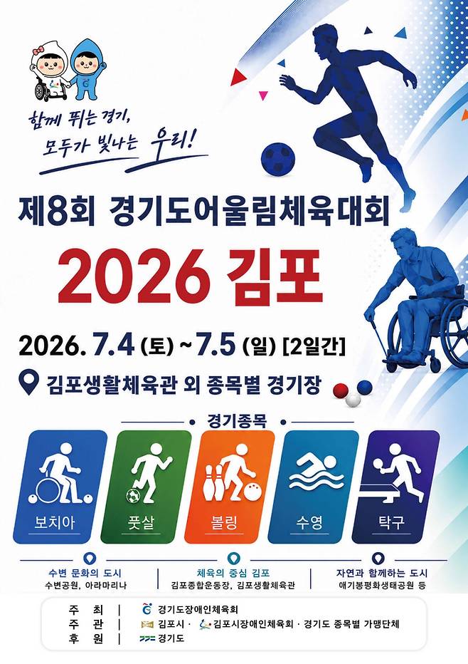 ‘제8회 경기도어울림체육대회 2026 김포’ 포스터. 경기도장애인체육회 제공
