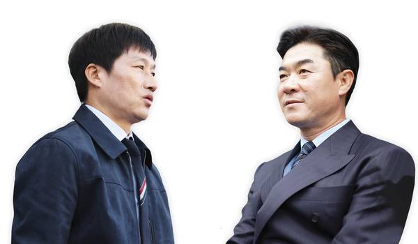 이정효 수원삼성 감독, 윤정환 인천Utd 감독.