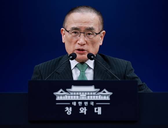 위성락 국가안보실장이 3일 청와대 춘추관 기자회견장에서 이재명 대통령의 북대서양조약기구(NATO·나토) 정상회의 참석 및 몽골 국빈 방문 관련 사전 브리핑을 하고 있다. 2026.7.3 [사진=연합뉴스]