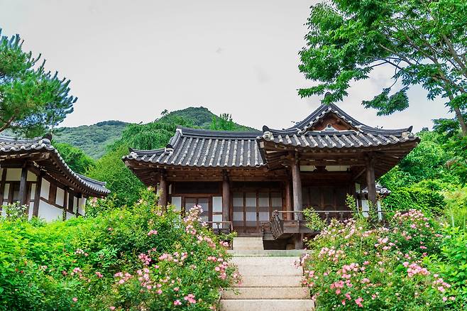 가장 마지막에 옮겨 지은 '여일루'는 최근 종영한 드라마 '21세기 대군 부인' 촬영지로 자주 노출됐던 곳이다. 한옥 스테이로 운영하며 도슨트 해설을 예약하면 내부를 둘러볼 수 있다. / 이건송 영상미디어 기자