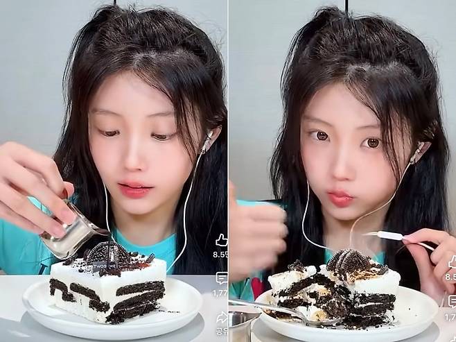 걸 그룹 '아일릿' 원희가 소개하는 자신만의 투썸플레이스 '아박' 레시피. /캡처=아일릿 유튜브 채널